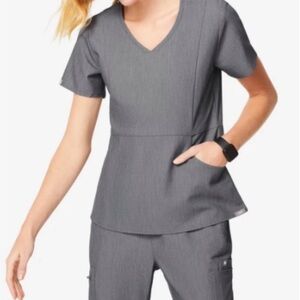 Figs Aburi V-Neck Scrub Top Technical Collection Limited Edition Graphite NWT